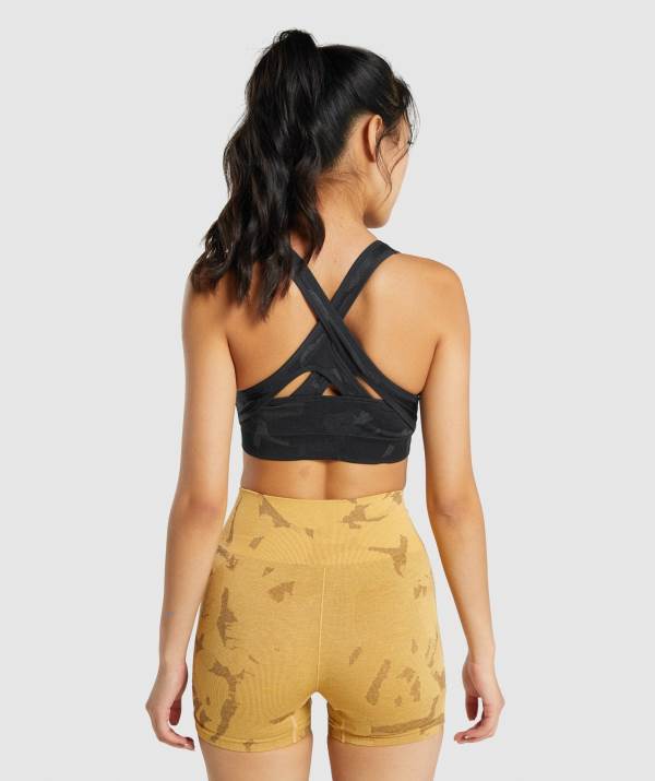 Damske Športové Podprsenky Gymshark Adapt Camo Seamless Čierne | VY6432958